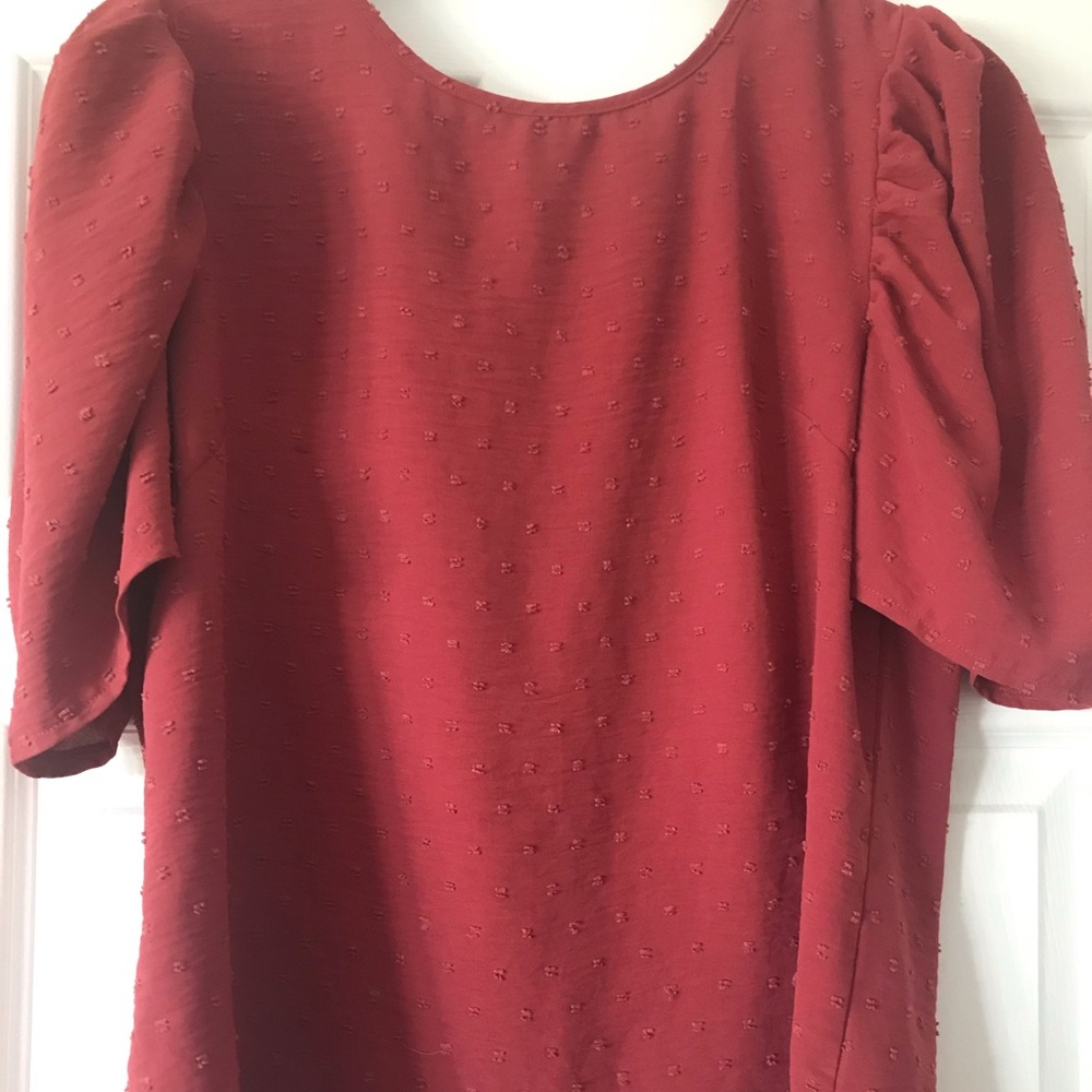 3 for $18 item Red puff sleeve blouse